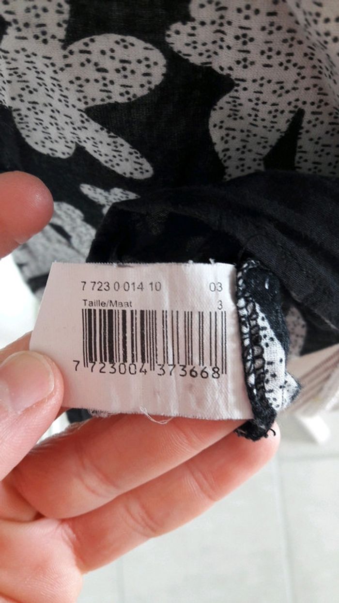 Blouse noire et blanche Armand Thiery taille 3 très bon état - photo numéro 8