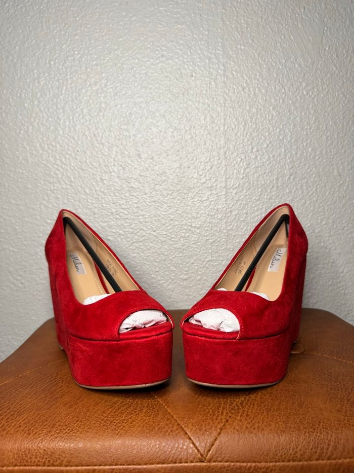 Escarpins compensés rouges – Malien - photo numéro 4