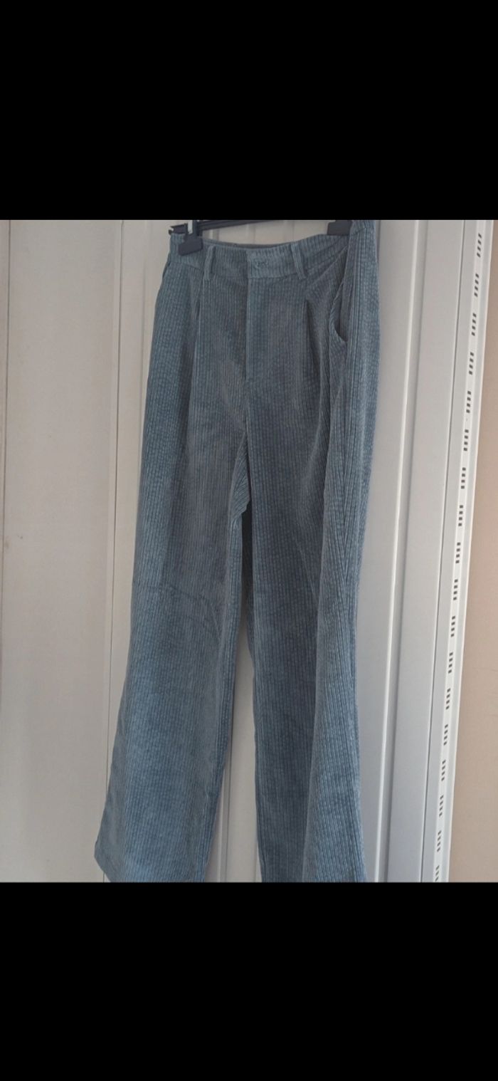 Pantalon velours bleu - photo numéro 1