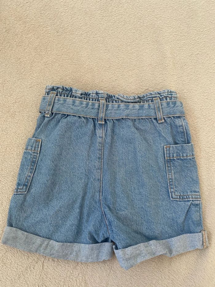 Short en jean avec ceinture coeur 4-5 ans - photo numéro 5
