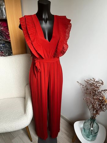 Superbe combinaison terracotta à volants devant et derrière