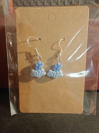 Boucles d'oreille en argent à vagues