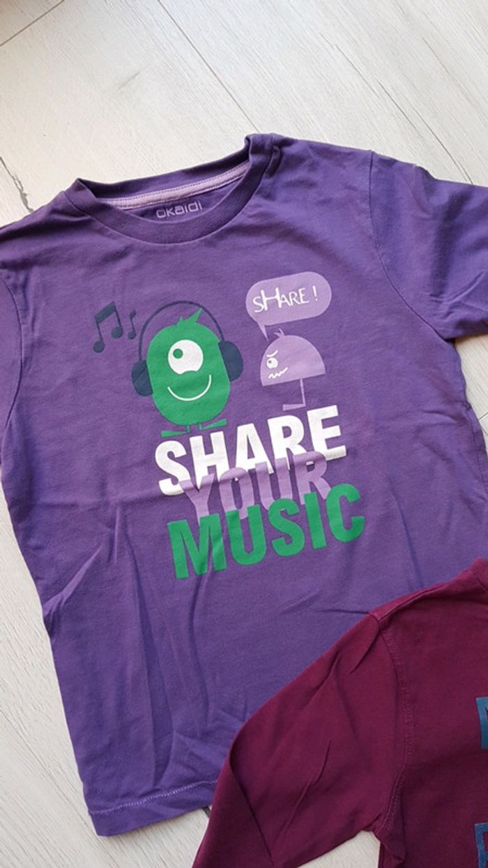 Lot de 2 tee shirts manches longues garçon 6ans okaidi neufs - photo numéro 4