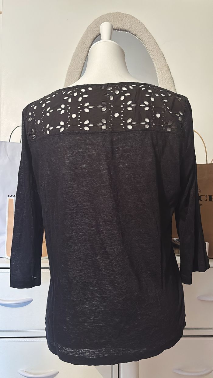 Haut noir manches 3/4 Naf Naf T42 - photo numéro 2