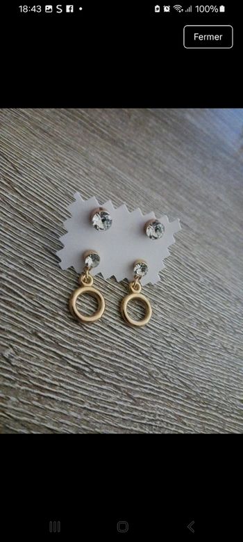 Boucles d'oreilles acier inoxydable 