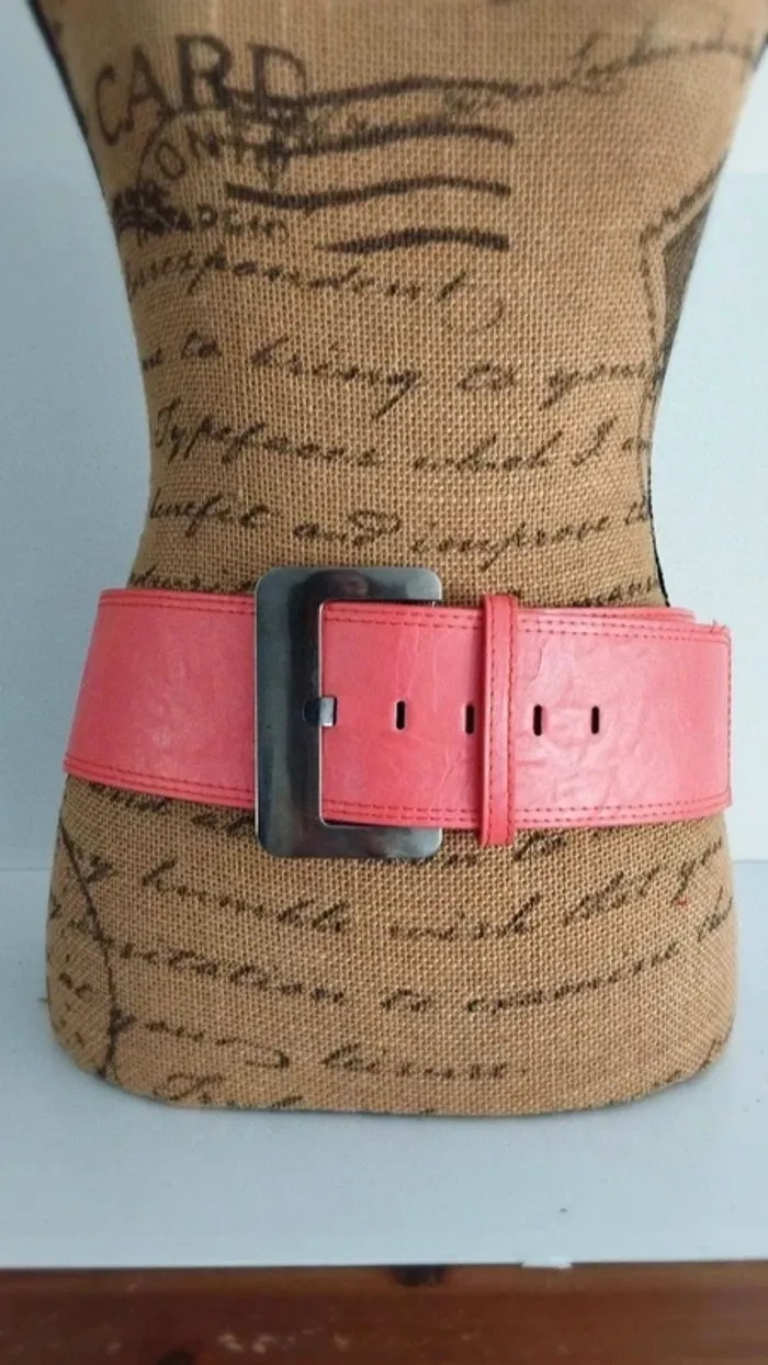 Superbe ceinture rose large 100 cm femme synthétique - photo numéro 2