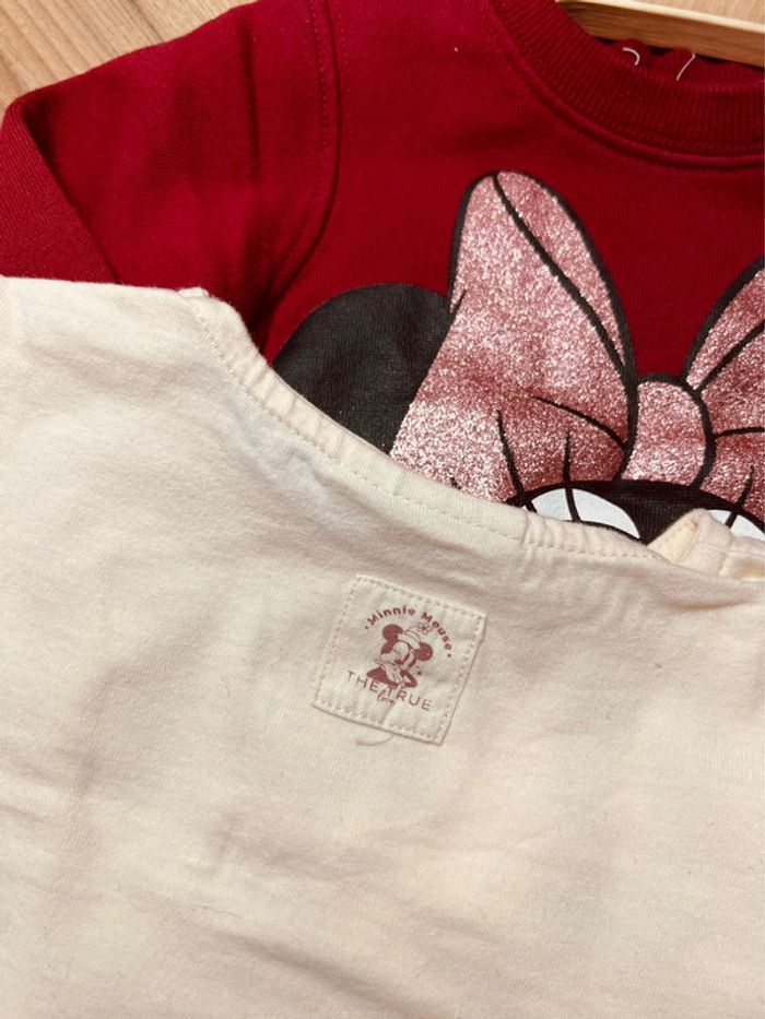 Taille 6 mois tenue 3p fille Disney écru bordeaux et bleu brut * Minnie * 🎀 - photo numéro 4
