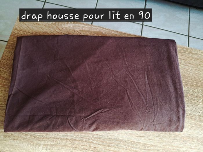 Drap housse marron - photo numéro 3