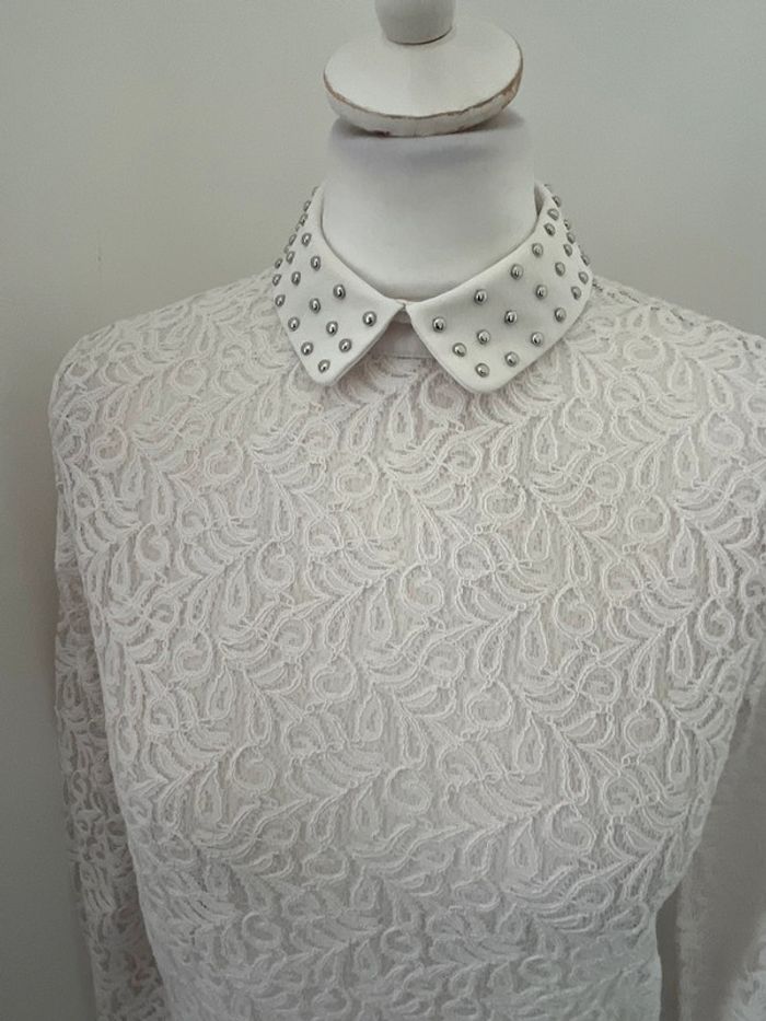 Blouse dentelle col Claudine The Kooples S - photo numéro 3