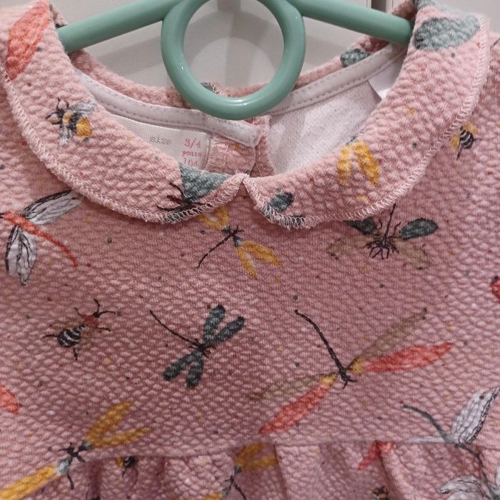 Robe rose à libellules Zara 3-4 ans - photo numéro 3