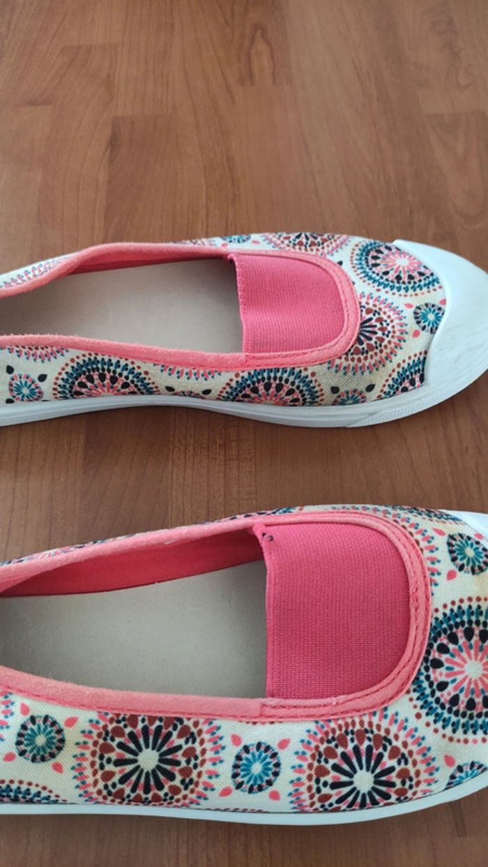 Ballerines tissu à motifs pointure 35 - photo numéro 9