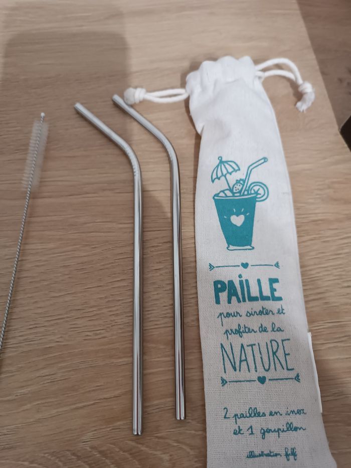 Lot pailles réutilisables + mélangeurs 🌿🥤 - photo numéro 5