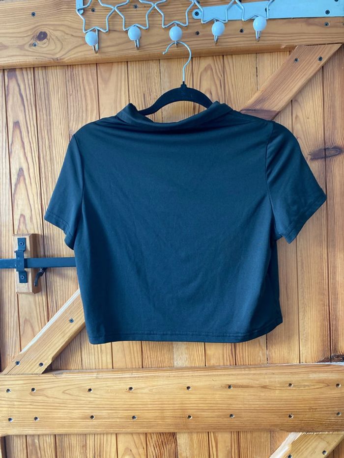 T-shirt top court noir taille L - photo numéro 7