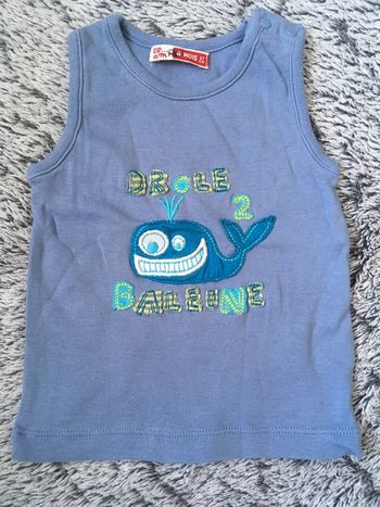 Débardeur bleu DPAM - 6 mois