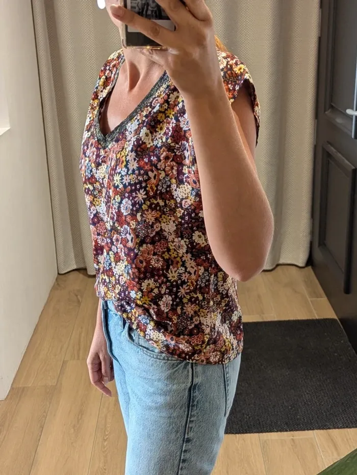 Blouse à fleurs only 38 - photo numéro 2