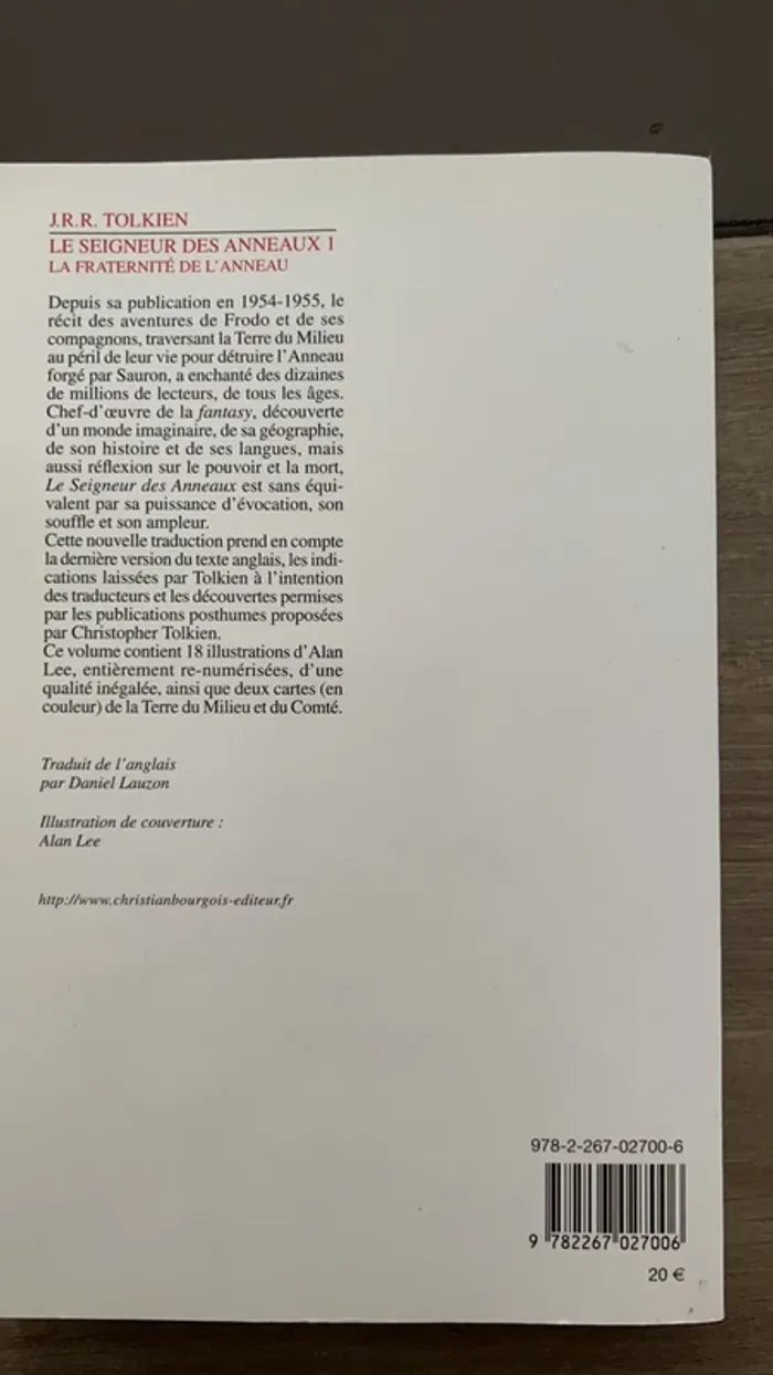 Livre le seigneur des anneaux  tome 1 - photo numéro 2