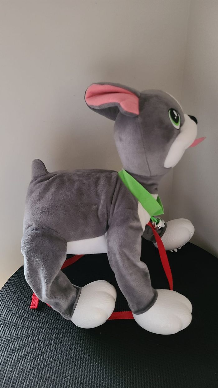 Peluche Chien bulldog Peppy Pups Les Toufous Ressort Et Grelot - photo numéro 4