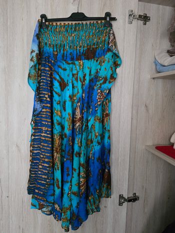 JUPE BOHÊME FLUIDE  2 EN 1 FEMME NEUF TAILLE UNIQUE