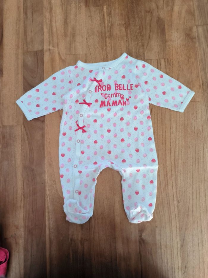 Pyjama fin 3mois motif fraises