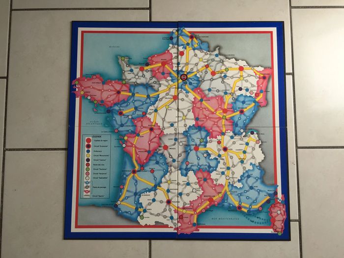 Plateau du jeu pièce détachée jeu de société Richesses de France édition Nathan #A42