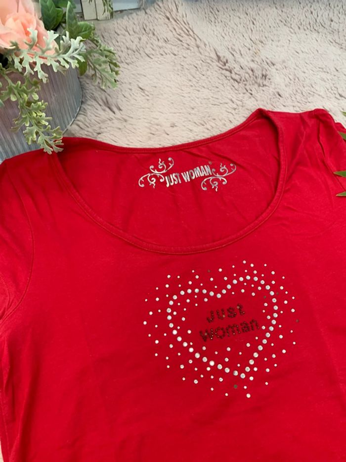 T shirt rouge femme - photo numéro 2