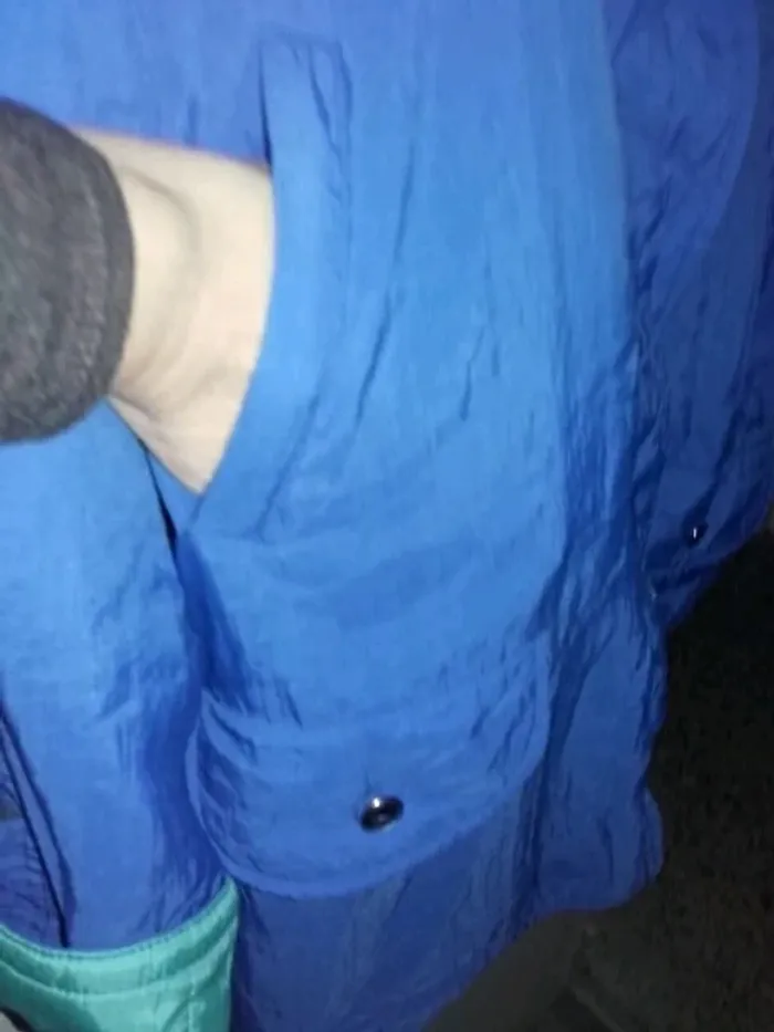 Parka capuche bleu dur vert 44 - photo numéro 3