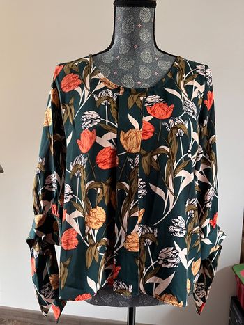 Blouse vert foncé  à fleurs Lili & Lala Taille M