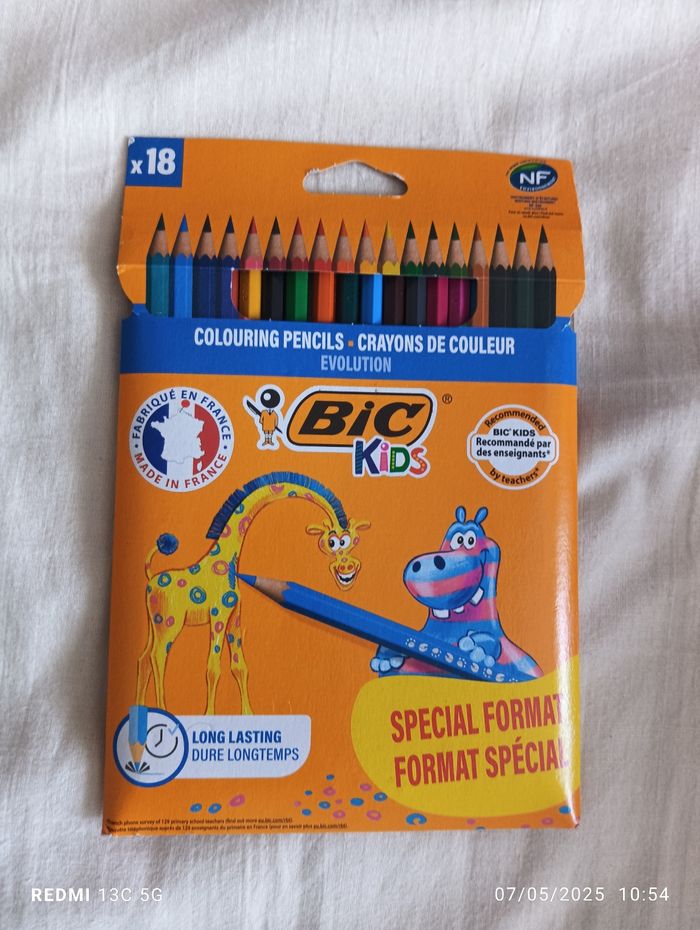 Crayons de couleurs Bic kids