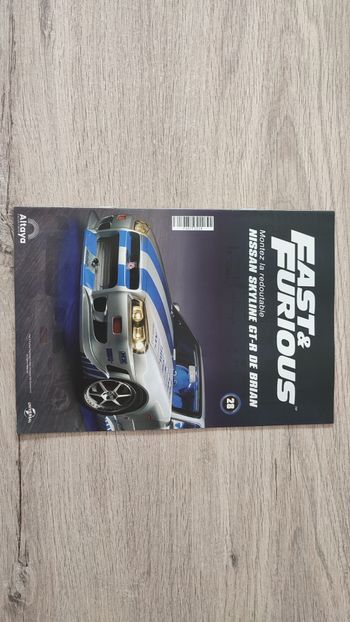 Fascicule numéro 28 n°28 seul sans pièce Nissan Skyline GT-R R34 Fast & Furious de Brian O'Conner 1/