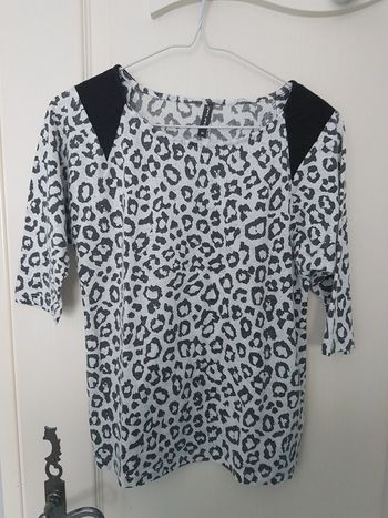 Blouse 3/4 motif zèbre naf naf XS