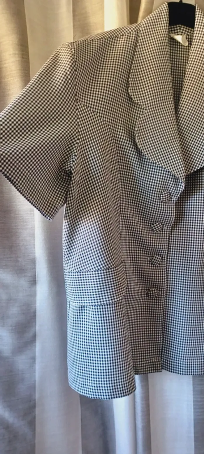 Ensemble tailleur jupe femme à carreaux - photo numéro 5
