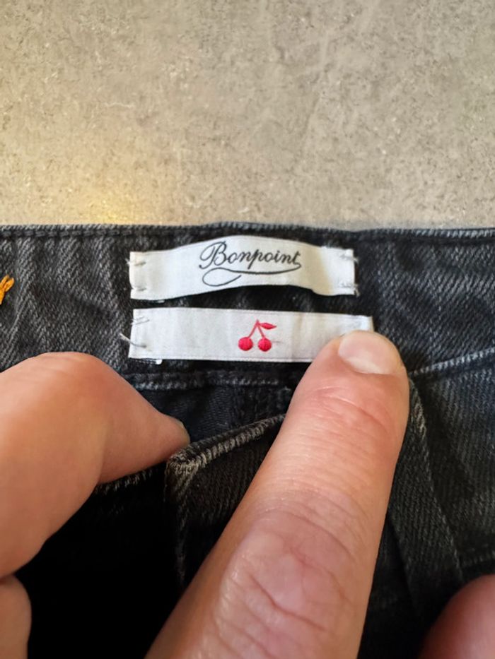 Jean / Pantalon - Bonpoint - Notify / Cerise - Noir & marron - 6 ans W - photo numéro 2