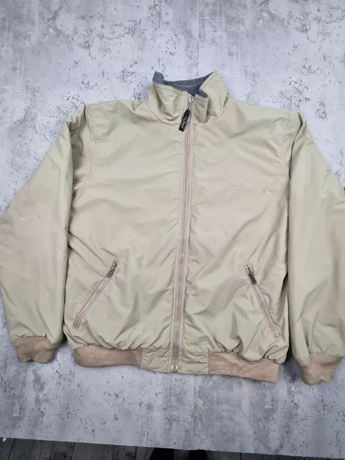 Blouson aviateur L.L. Bean beige sable – Taille M Homme (mesures en photos)