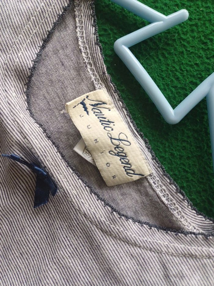 Tee shirt rayé bleu foncé 8 ans - photo numéro 3