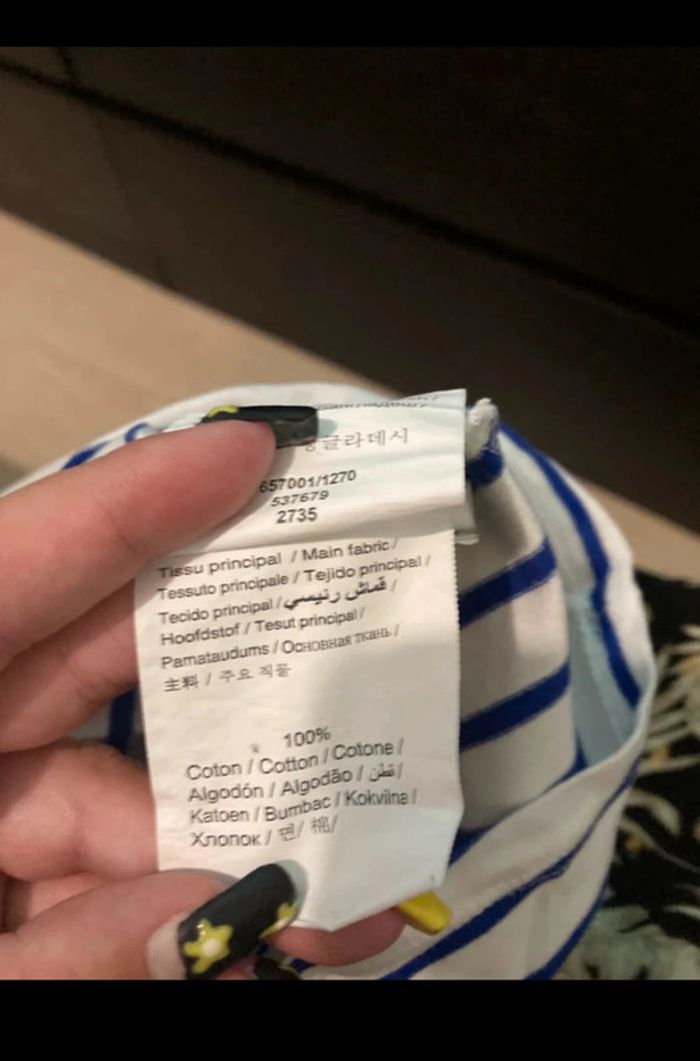 Tee shirt marinière taille XS - photo numéro 3