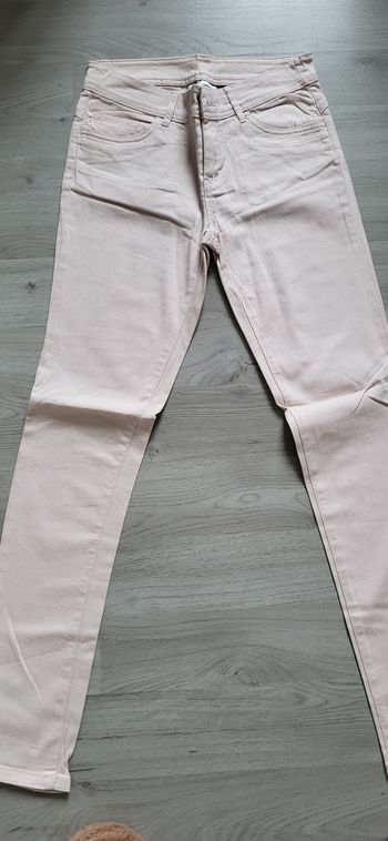 Pantalon slim rose 