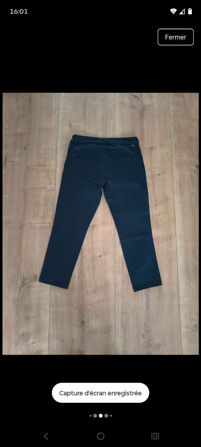 Pantalon Esprit bleu marine – Coupe droite – Taille 40 - photo numéro 3