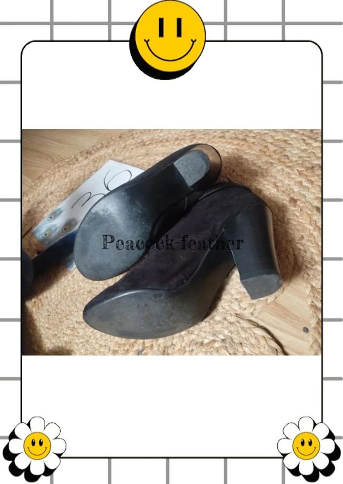 Bottines à talons noires 36 - photo numéro 8