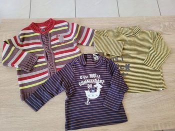 Lot de 3 hauts garçon en 6 mois