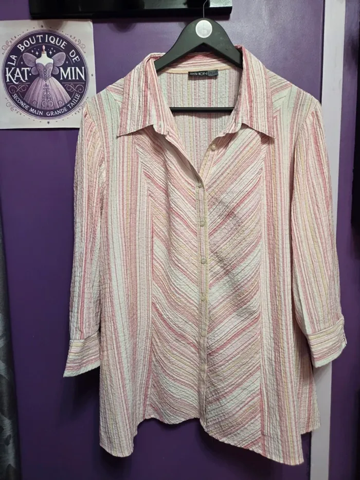 Chemise manches 3/4 T52 Fashion plus