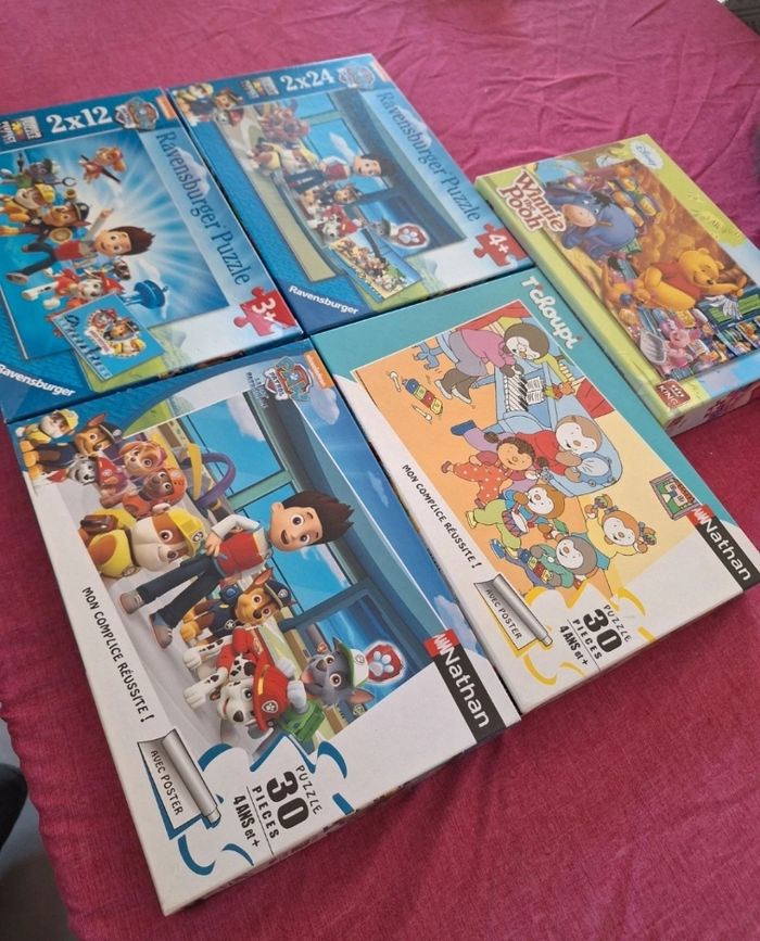 Lot de 5 boîtes de puzzles - photo numéro 2