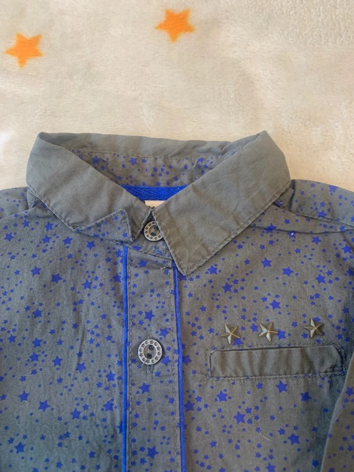 Chemise Tape À L’Oeil Bleu et Gris 2 Ans - photo numéro 2