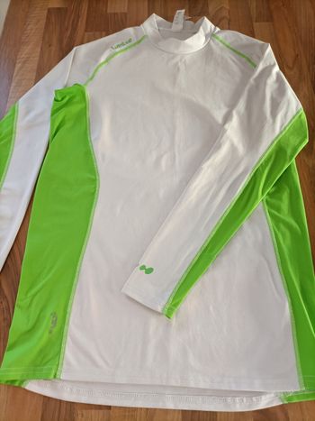 Tee-shirt manches longues spécial ski blanc anis Decathlon L