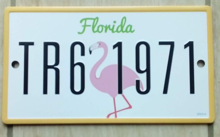 🦑 Plaque métallique flamant rose 🦑