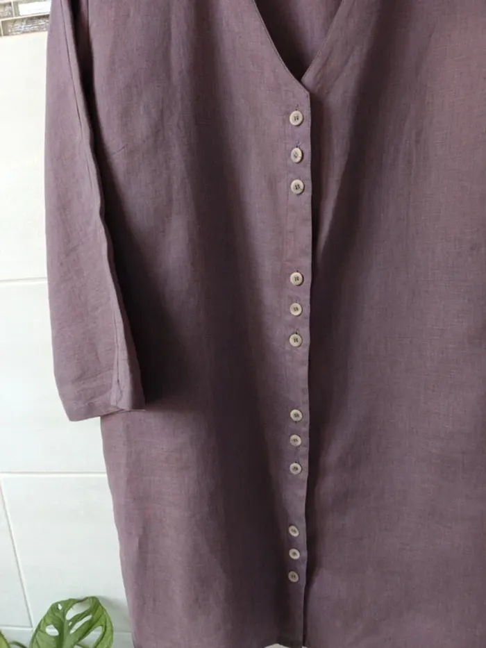 Surchemise/veste/tunique Lin'n Laundry 100% lin - photo numéro 4
