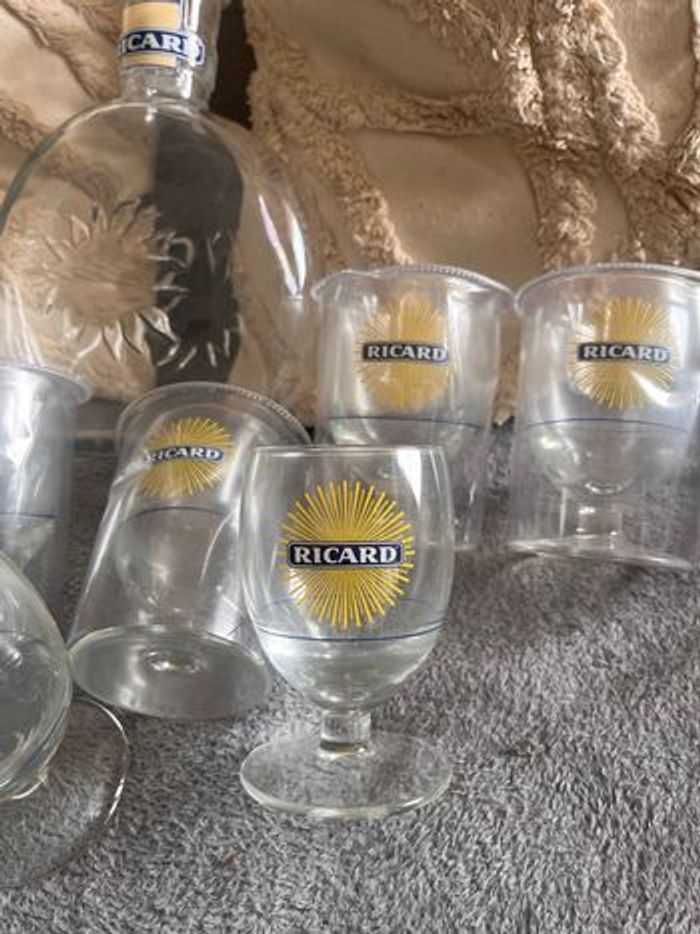 Lot verres et carafe Ricard - photo numéro 3