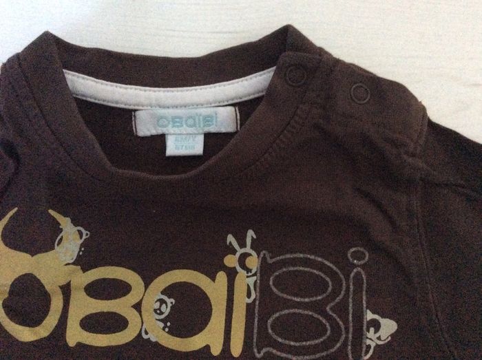 T shirt manches longues Obaibi 6 mois - photo numéro 5