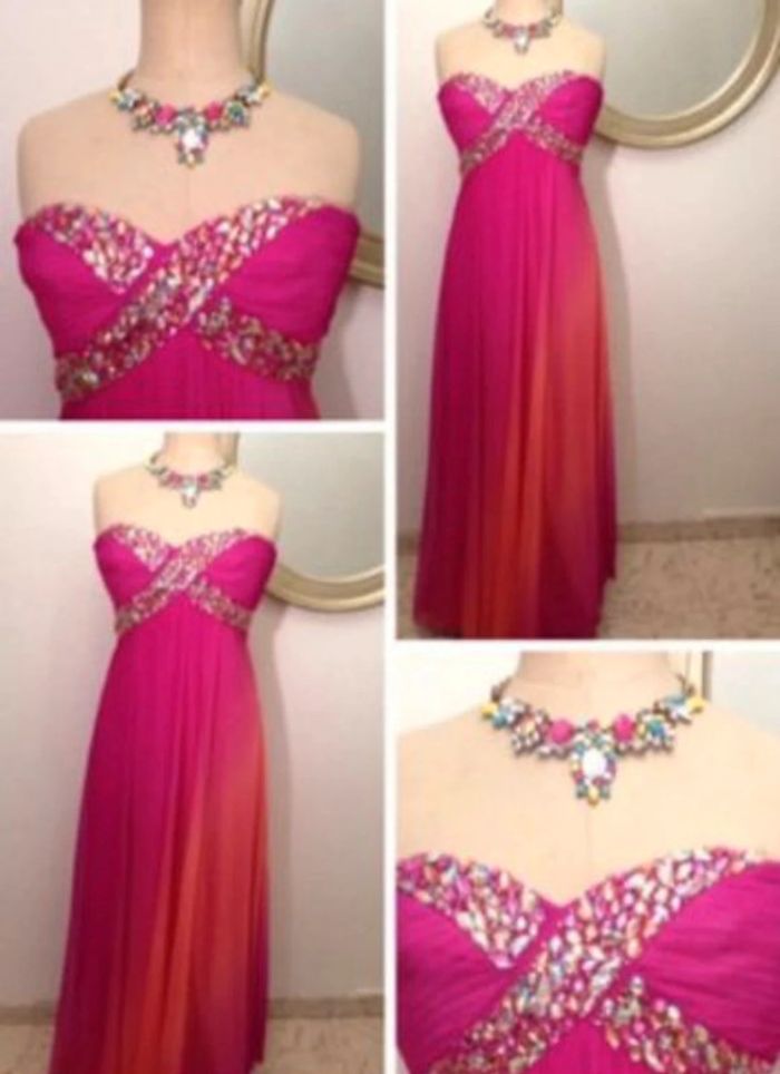 Robe soirée strass taille L