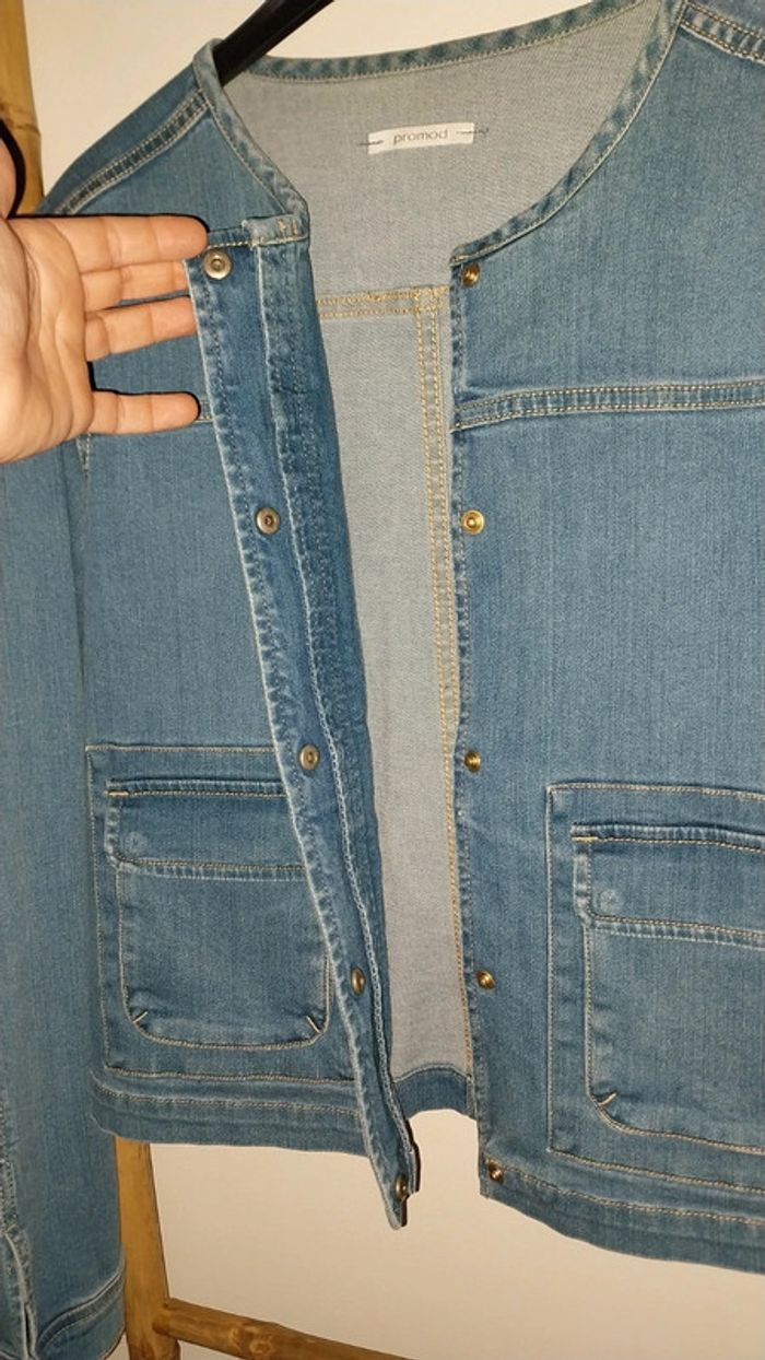 Veste/ blouson en jean/ denim original Promod état neuf Taille 38 - photo numéro 11