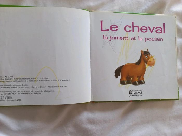 Lot de 3 livres la poule,la vache et le cheval editions atlas - photo numéro 3